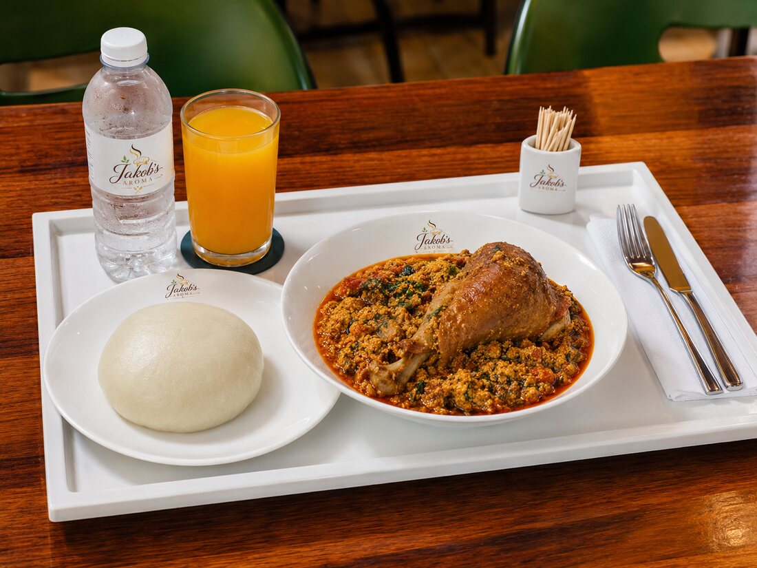 Jakob's Aroma pounded yam and egusi soup